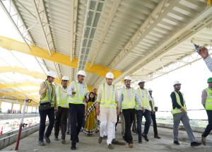 Shri Ashwini Vaishnaw, Minister of Railways visits Bilimora Bullet Train station for Mumbai-Ahmedabad Bullet Train Project