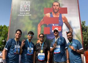 Team NHSRCL participated in the Vedanta Delhi Half Marathon 2025, celebrating strength, endurance, and the spirit of togetherness