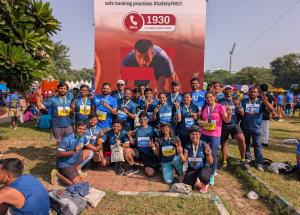 Team NHSRCL participated in the Vedanta Delhi Half Marathon 2025, celebrating strength, endurance, and the spirit of togetherness