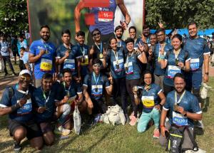 Team NHSRCL participated in the Vedanta Delhi Half Marathon 2025, celebrating strength, endurance, and the spirit of togetherness