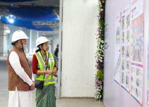 Hon’ble Prime Minister visit to under-construction Surat Bullet Train station on 15th November 2025