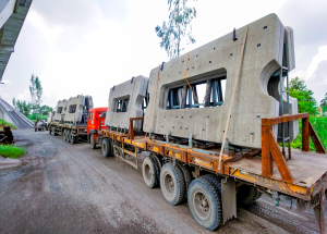 Track slabs are ready to be installed on viaduct for Mumbai-Ahmedabad Bullet Train project