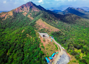 Under-Construction Mountain Tunnel in Palghar District 