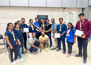 Friendly table tennis tournament at NHSRCL Mumbai office to strengthen team spirit