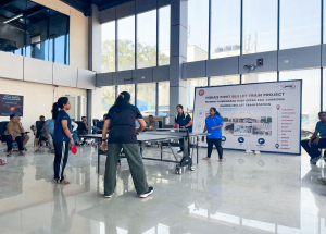 Friendly table tennis tournament at NHSRCL Mumbai office to strengthen team spirit