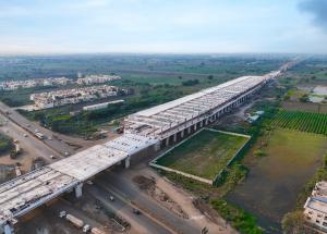 Work in progress at Bharuch Bullet Train station
