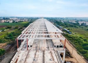 Work in progress at Bharuch Bullet Train station