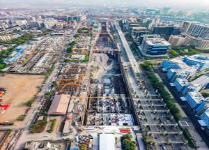 Work in progress at Mumbai Bullet Train station