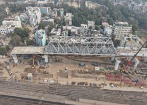 100 m long ‘Make in India’ steel bridge completed in Ahmedabad for Mumbai–Ahmedabad Bullet Train Project