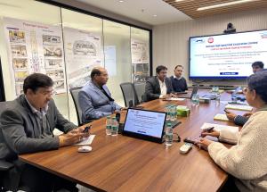 Contract agreement signing for construction works related to Multi-Modal Integration & Station Plaza Development for Mumbai-Ahmedabad Bullet Train project
