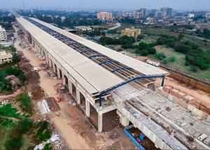 RC Track Bed work is underway at the upcoming Vapi Bullet Train station