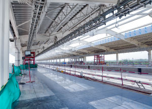 Work in progress at Anand Bullet Train station