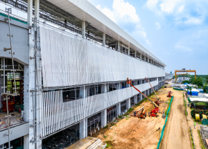 Work in progress at Anand Bullet Train station