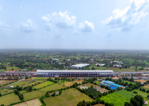 Work in progress at Anand Bullet Train station