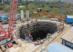 350 Tonne Cutterhead Lowered for Mumbai-Ahmedabad Bullet Train Project at Vikhroli, Mumbai