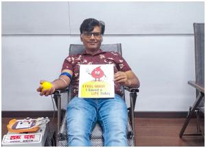वडोदरा साइट कार्यालयात रक्तदान शिबिराचे आयोजन करण्यात आले होते