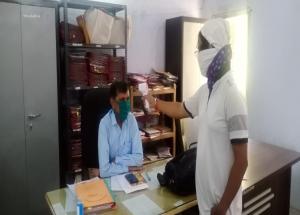 Thermal screening at one of the offices in Vadodara district