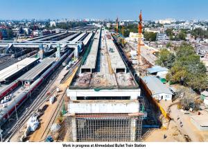 Work in progress at Ahmedabad Bullet Train Station